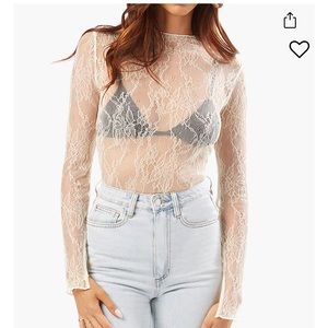 We Wore What Lace Top